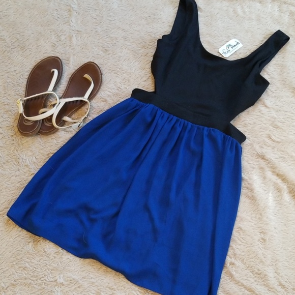 Paper Crane Dresses & Skirts - Black and blue cut out dress